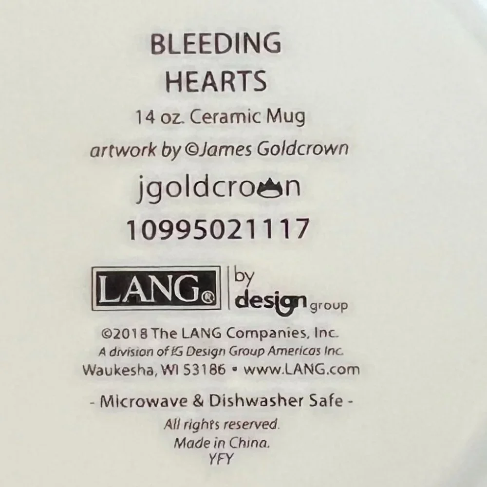 Lang BLEEDING HEARTS / LOVE WALL Ceramic Mug w/ Mural Artwork by James Goldcrown - Picture 15 of 15